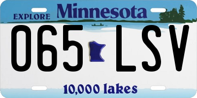 MN license plate 065LSV