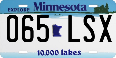 MN license plate 065LSX