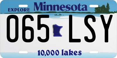 MN license plate 065LSY