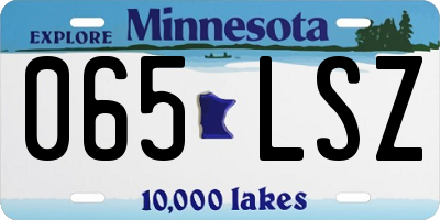 MN license plate 065LSZ