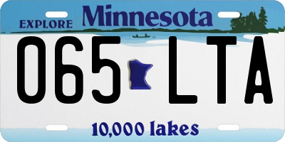 MN license plate 065LTA