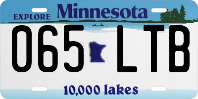 MN license plate 065LTB