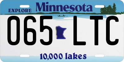 MN license plate 065LTC