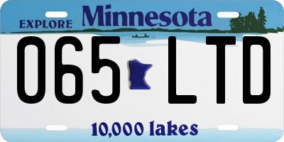 MN license plate 065LTD