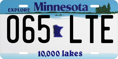 MN license plate 065LTE