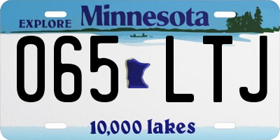 MN license plate 065LTJ