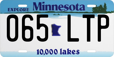MN license plate 065LTP