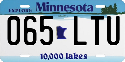 MN license plate 065LTU