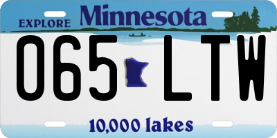 MN license plate 065LTW