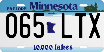 MN license plate 065LTX