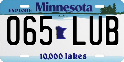 MN license plate 065LUB