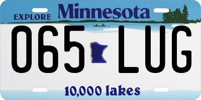 MN license plate 065LUG