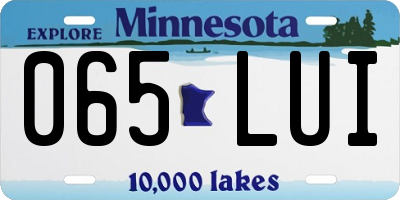 MN license plate 065LUI
