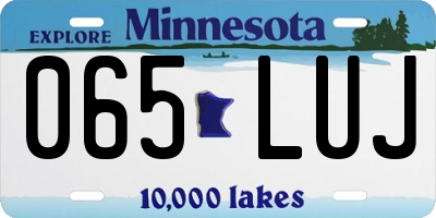 MN license plate 065LUJ