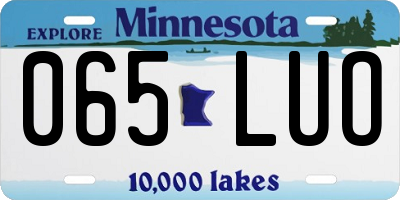MN license plate 065LUO