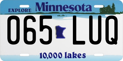 MN license plate 065LUQ