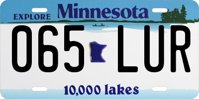MN license plate 065LUR
