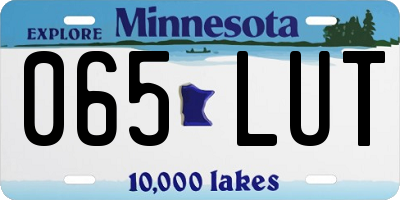 MN license plate 065LUT