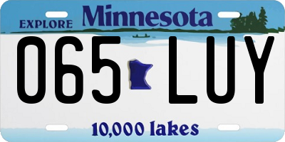 MN license plate 065LUY