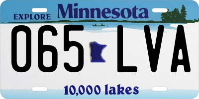 MN license plate 065LVA