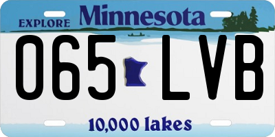 MN license plate 065LVB