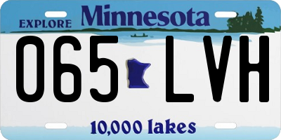 MN license plate 065LVH