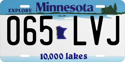 MN license plate 065LVJ