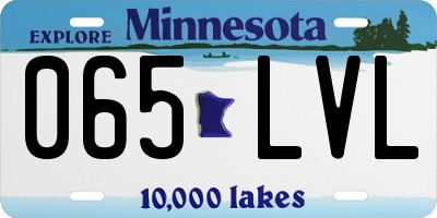 MN license plate 065LVL