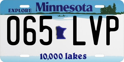 MN license plate 065LVP