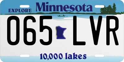 MN license plate 065LVR