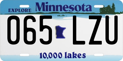 MN license plate 065LZU