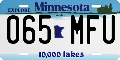MN license plate 065MFU