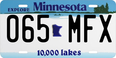 MN license plate 065MFX