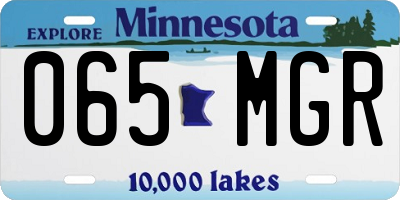 MN license plate 065MGR