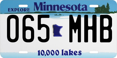 MN license plate 065MHB