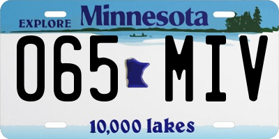 MN license plate 065MIV