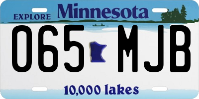 MN license plate 065MJB