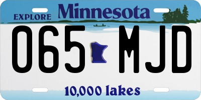 MN license plate 065MJD