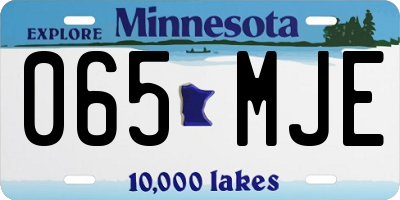 MN license plate 065MJE