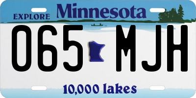 MN license plate 065MJH