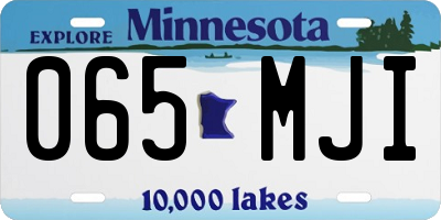 MN license plate 065MJI
