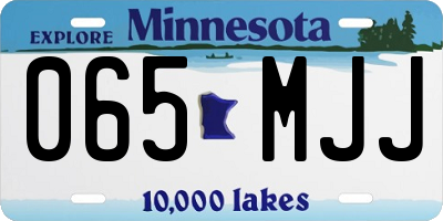 MN license plate 065MJJ