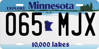 MN license plate 065MJX