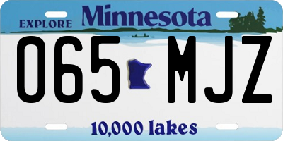 MN license plate 065MJZ