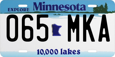 MN license plate 065MKA