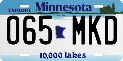 MN license plate 065MKD