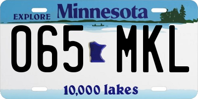MN license plate 065MKL