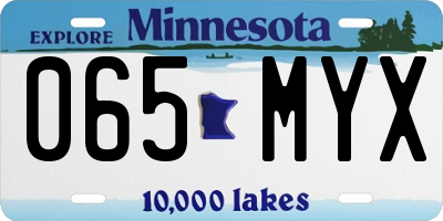 MN license plate 065MYX