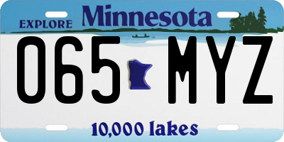 MN license plate 065MYZ