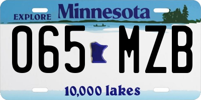 MN license plate 065MZB